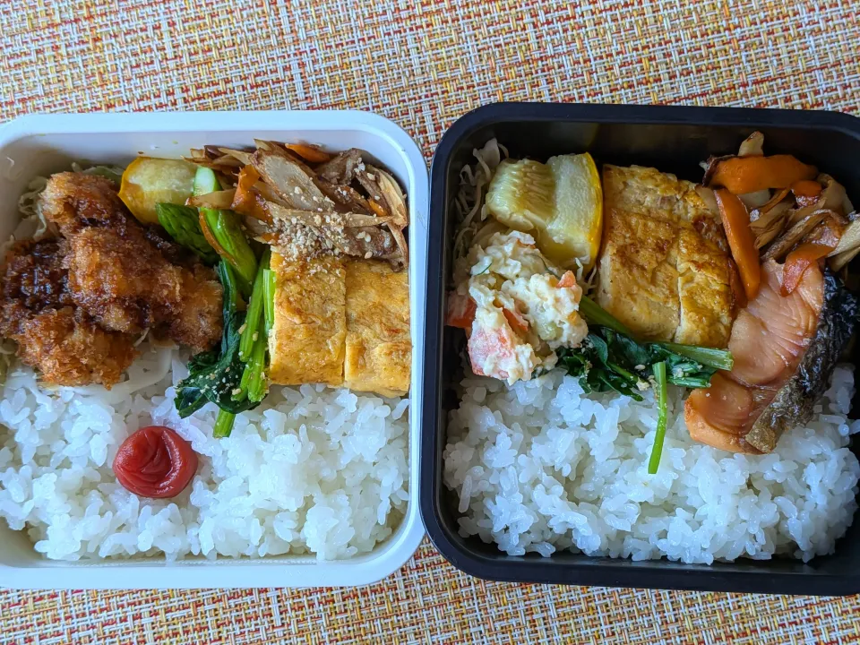 夫婦弁当、微妙に違う…|ぱいんてーるさん