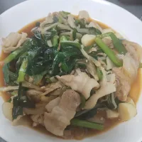豚とニラのスタミナ炒め。|さくり。さん
