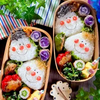 アンパンマン風おにぎり弁当|Akiyoෆ¨̮⑅さん