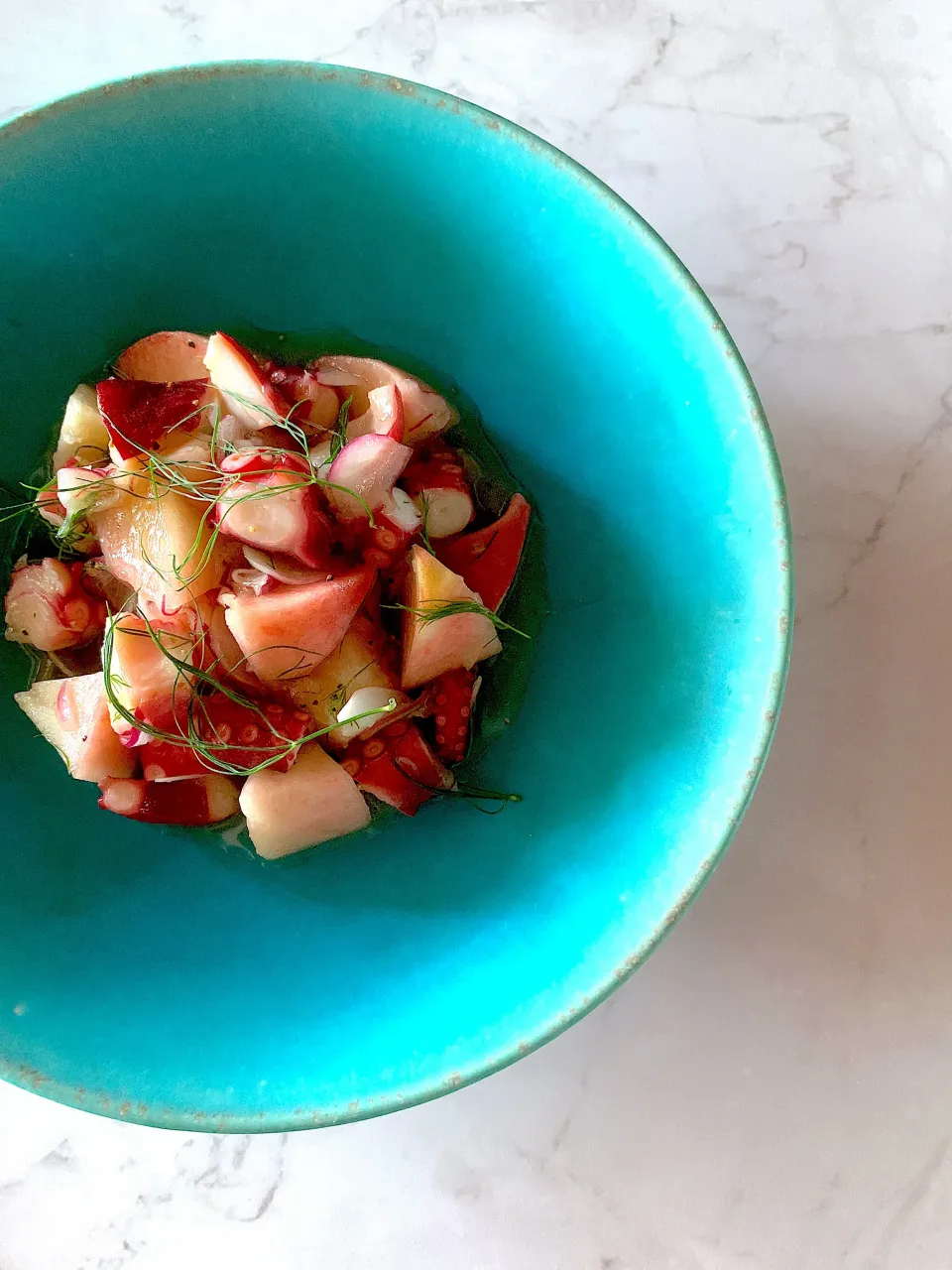桃とタコのマリネ|satoeさん
