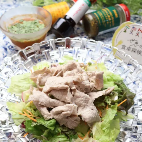「青唐がらしカット（酢漬）」を使ってみたSnapdishの料理・レシピ写真:🇱🇦冷しゃぶサラダ "ティエオソム"ソース🇱🇦