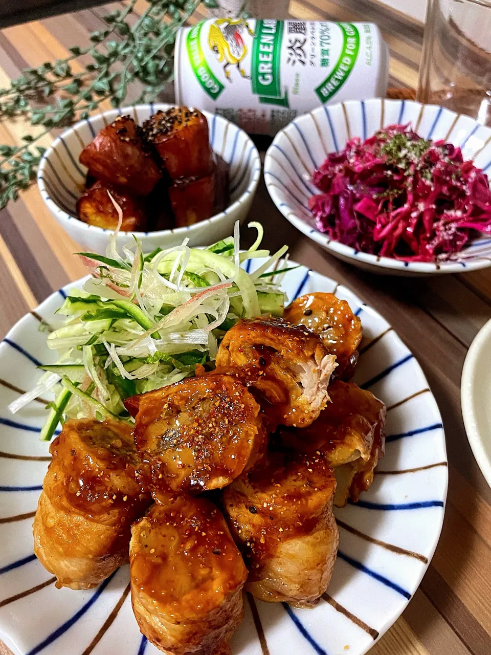 冷凍こんにゃくの肉巻き|はるなさん