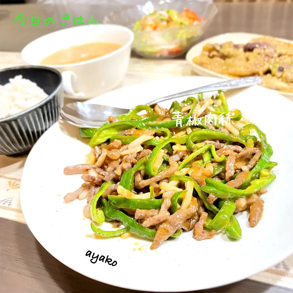 青椒肉絲|亜矢子さん