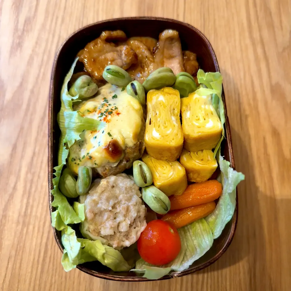 ハンバーグ焼き肉のっけ弁当|Dandaddyさん
