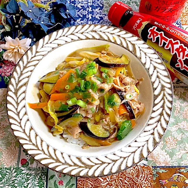 豚肉と野菜のうま煮丼風✨|ringonamaさん