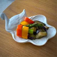 作り置き🥣野菜のめんつゆ揚げ浸し|ここここのかさん
