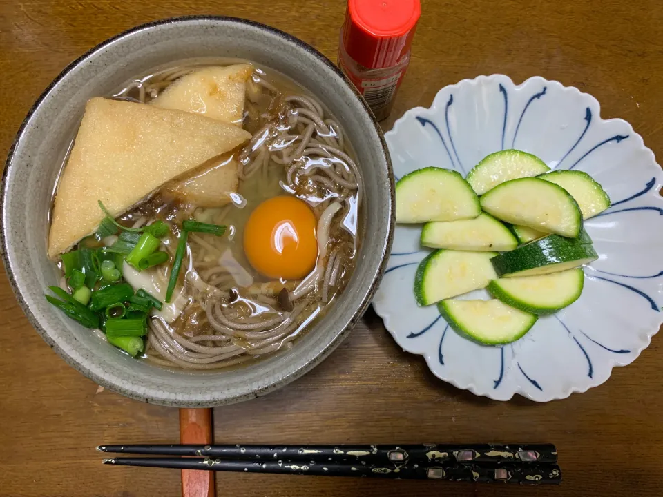 昼食　月見キツネそば|ATさん