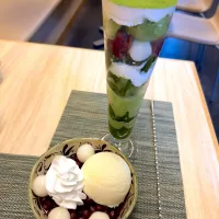 次元　抹茶パフェ　白玉ぜんざいクリームのせ| あけみさん