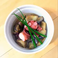 大きめタコぶつと茄子のアヒージョ| mi_neneco♪さん