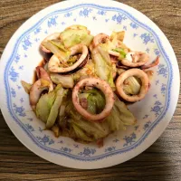 イカとキャベツの生姜炒め|バンビさん