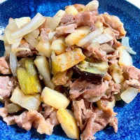 豚肉、茄子、長芋の炒め物|pepiさん