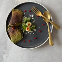 Stuffed Spinach Veggie Wrap with Raw Salad Garnish 🌯🥬|AN72さん