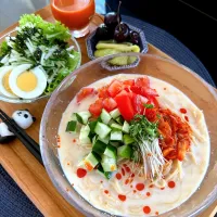 ゆかりさんの料理 ピリ辛胡麻豆乳の冷やし麺|ゆかりさん