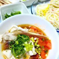 麻辣湯風味の花椒茹で豚トマト素麺|ゆっきー♪さん