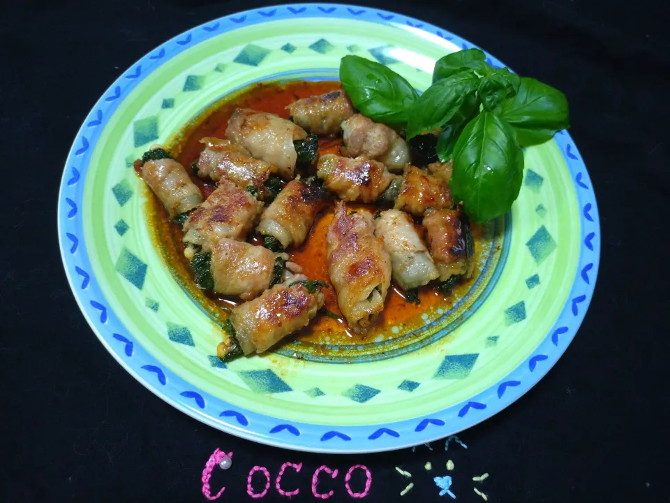 豚肉くるくる巻きシソ&エノキ✨|cocco+さん