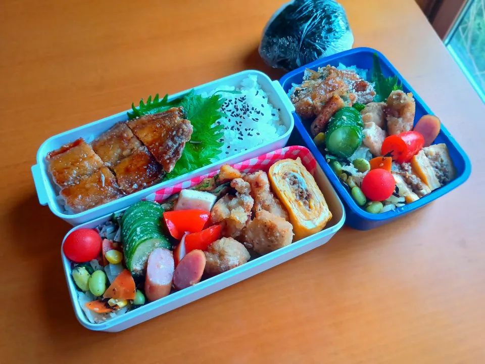 次男・私弁当&おにぎり|tamagomagomagoさん