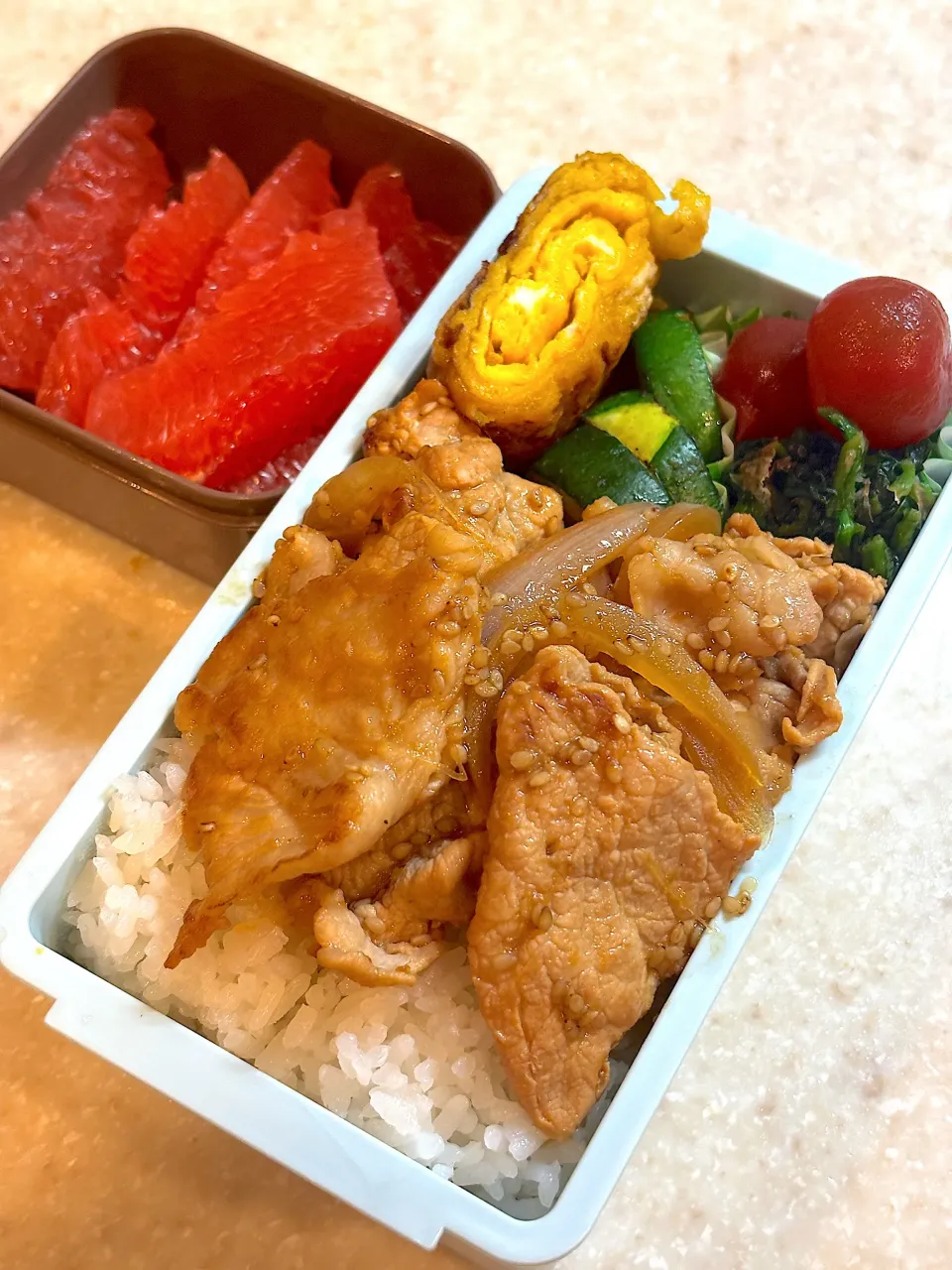 娘お弁当（豚生姜焼き）|takezooさん