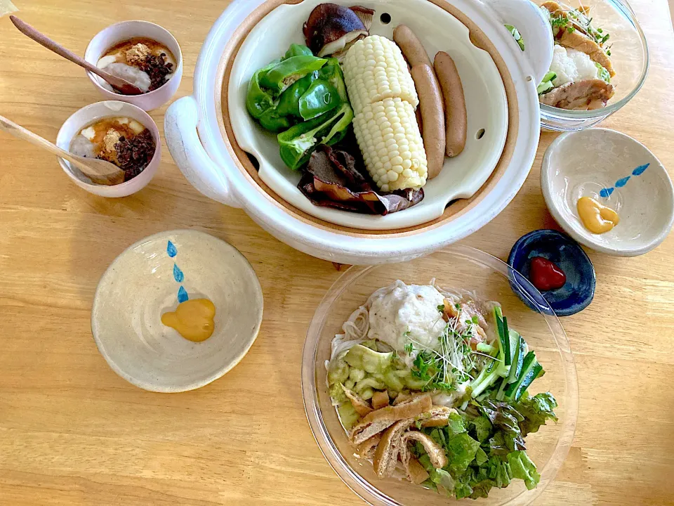 ホワイトショコラ🌽って名前を思いつくの凄いなぁ。をヘルシー蒸し土鍋で。|さくたえさん
