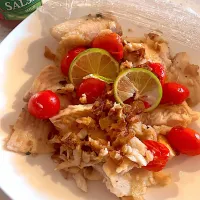 Tilapia fish with stewed tomatoes|🌺IAnneさん