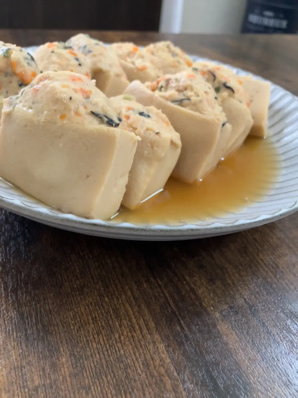 高野豆腐の鶏ひき肉詰め煮|ママ子さん