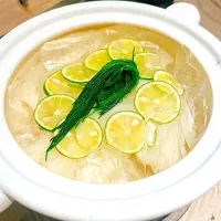おかひじきと酢橘の土鍋そうめん|a☆さん