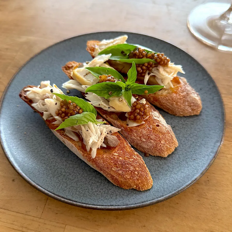 鯖のクロスティーニ|acoさん