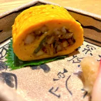 7月2日・［息子が海外赴任前に帰って来たので、博多駅近くでウナギ❣️晩ご飯🍚］・①う巻き😋✨（今日はビール我慢しました😂💦笑）