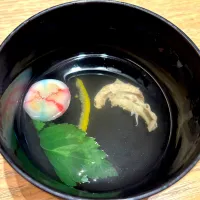 7月2日・［息子が海外赴任前に帰って来たので、博多駅近くでウナギ❣️ 晩ご飯🍚］・③肝すい😋✨（ん〜普通のお吸いもの😅）