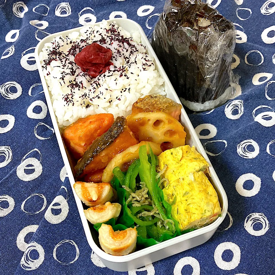 鮭とレンコンの甘酢炒め弁当|SaDaさん