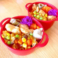夫と次女のお弁当🍱🍙|シズソラさん