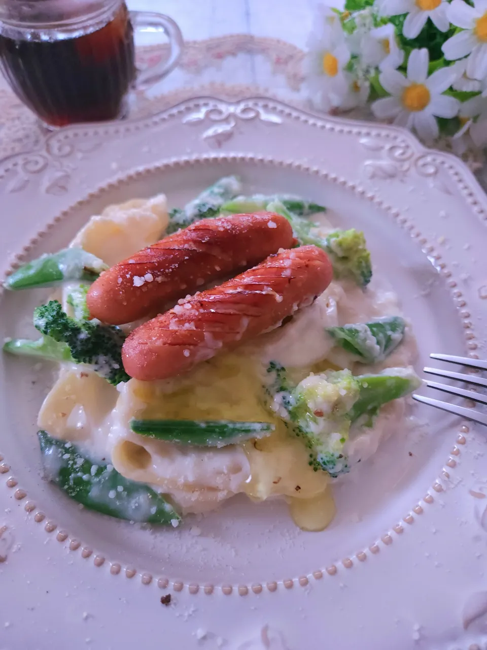 クリームパスタ　　　　　　　　　　　　　　　　　　　～レモンオリーブオイルかけ～|sugar beansさん