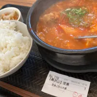 具沢山旨辛スン豆腐定食・ごはん大盛り|まさとさん