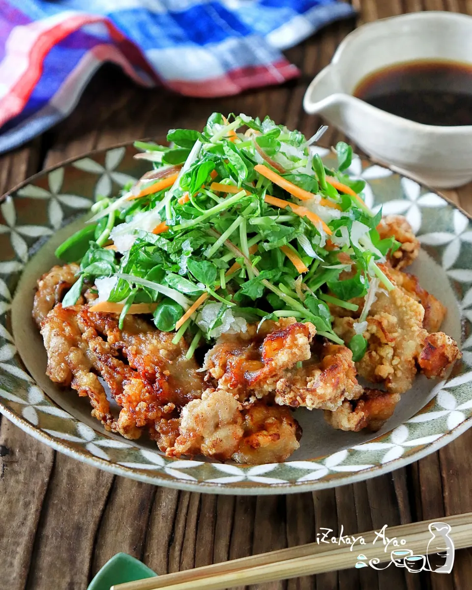 🌱【豚こま唐揚げ】～たっぷり野菜おろし添え🌱|ayaoさん