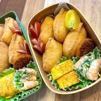 本日学校祭！キッチンカー来るから簡単な弁当でいいよー。は？！簡単な弁当だと？！弁当詰めるだけでも大変なのよ！！ってちょっと怒りのこもった弁当☺︎☺︎相変わらず弁当は保冷剤で冷え冷えです☺︎☺︎|きなこもちさん