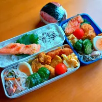 次男・私弁当&おにぎり|tamagomagomagoさん