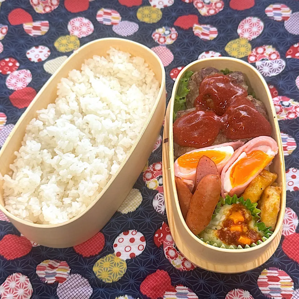 7月4日⚾️ハンバーグ弁当|ぽんちゃんさん