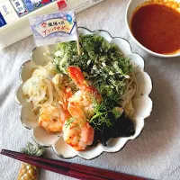 *･トムヤムつけ麺パクチーかき揚げ*･| isakoさん