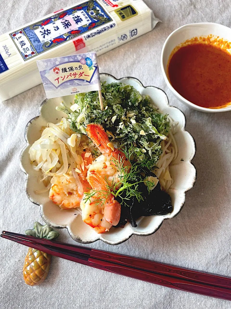 *･トムヤムつけ麺パクチーかき揚げ*･|isakoさん