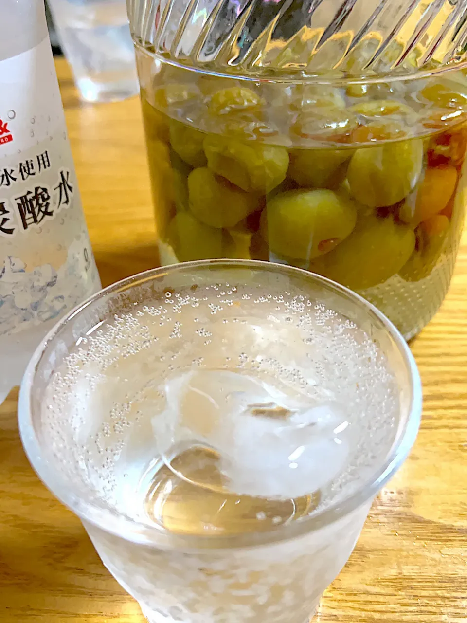 梅シロップで炭酸割り|きょうこさんさん