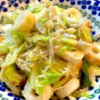 キャベツとじゃこのガーリックバター炒め|ゆゆこさん