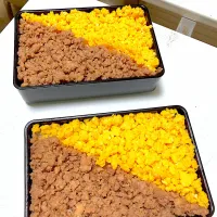そぼろ二色丼|かずさん