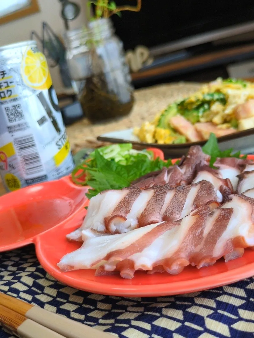 ﾚﾊﾞ刺し風ﾀｺ刺し|まりおさん