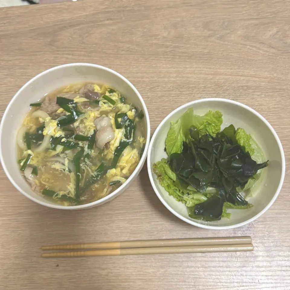 ニラ玉うどん|りなちさん