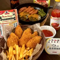 華金だよ！おいしさのみちひらくyoukiの世界バルINイギリス🇬🇧フィッシュ＆チップスとドイツ🇩🇪スキレットハンバーグ