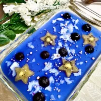 天の川みたいな七夕ゼリー🌌|あやめもちもちさん