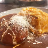 ＊近江牛デミハンバーグオムライス♫＊