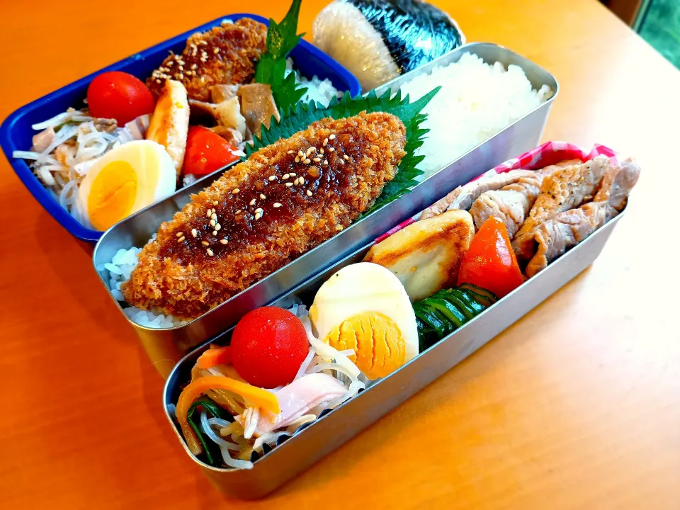 次男・私弁当&おにぎり|tamagomagomagoさん