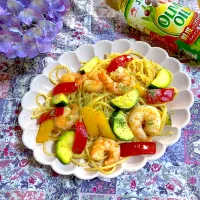 海老と野菜のレモンパスタ🍋|ringonamaさん