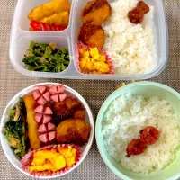 コロッケ弁当。旦那さん、娘弁当。|ゆーこ。さん