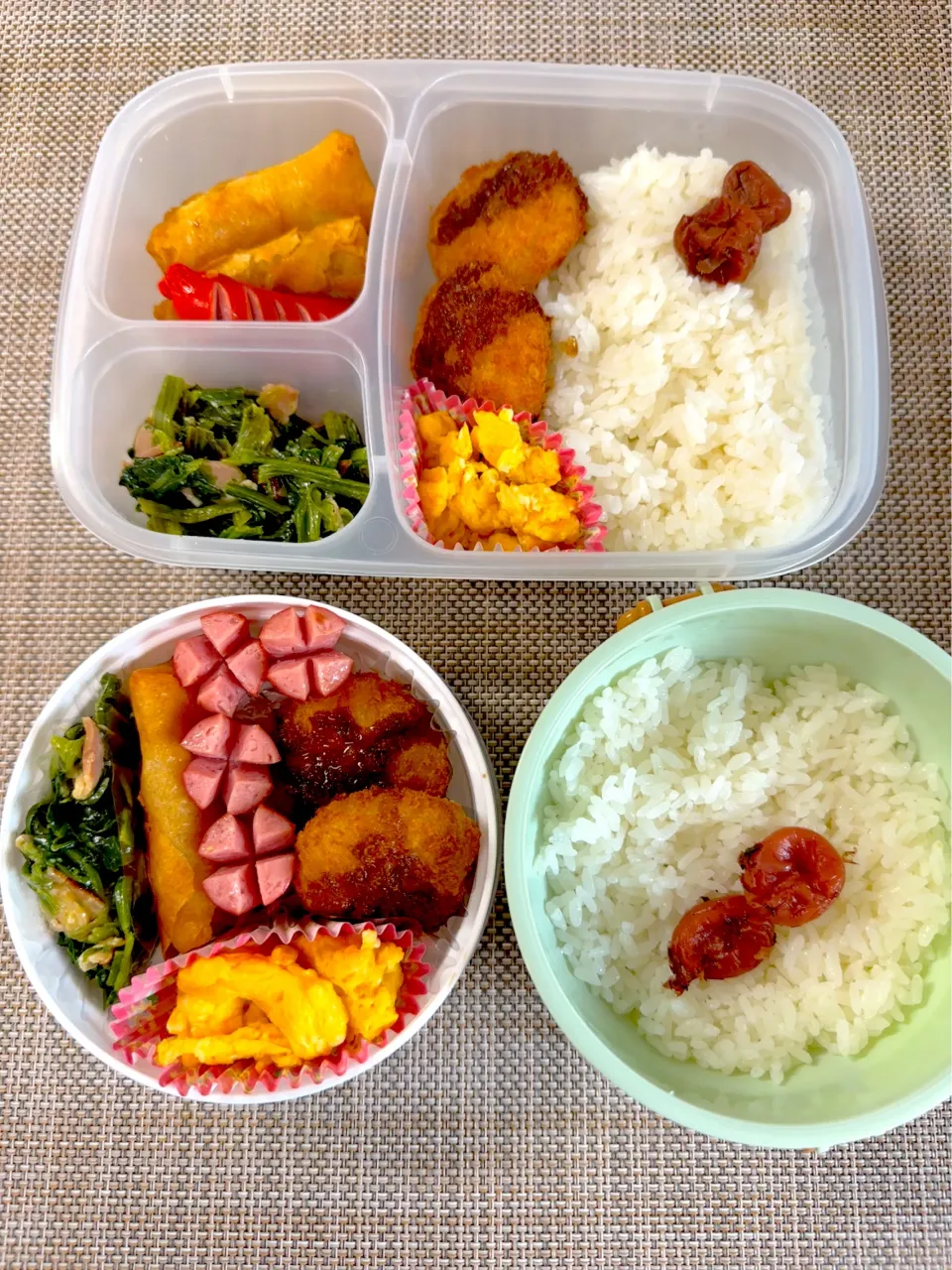 コロッケ弁当。旦那さん、娘弁当。|ゆーこ。さん
